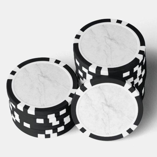 Lot De Jeton De Poker Marbre Blanc (Empiler)