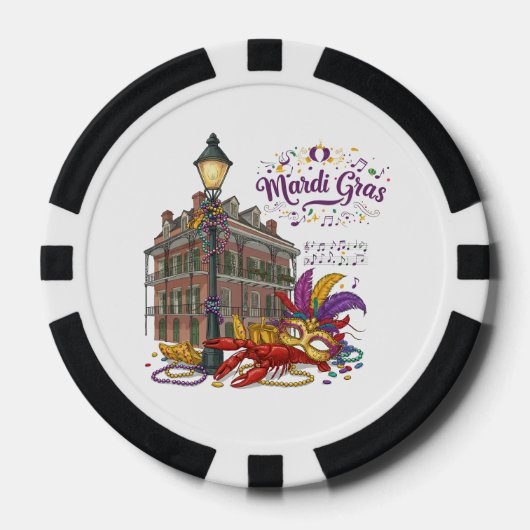 Lot De Jeton De Poker Mardi Gras (Recto)