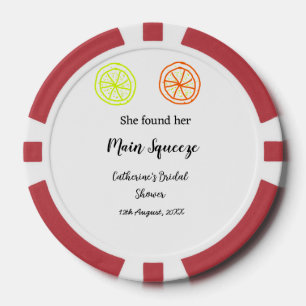 Lot De Jeton De Poker Mariage citron pressé principal ajouter nom d