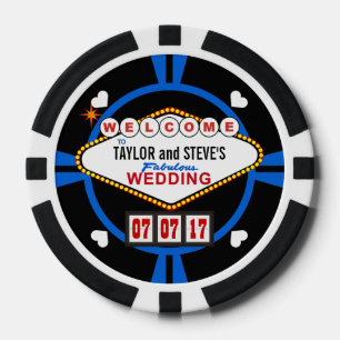 Lot De Jeton De Poker Mariage Favor Vegas Casino Chips de Poker