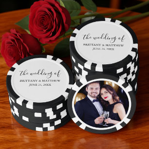 Lot De Jeton De Poker Mariage photo de calligraphie minimaliste moderne