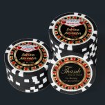 Lot De Jeton De Poker Marié(Ajouter votre ville et votre État)<br><div class="desc">Chips de Poker style Casino. Mariage dans (Ajouter votre ville et votre État). Doté d'un design rouge, or et noir profond, prêt à être personnalisé. Faites une grande fête en faveur de gardien pour vos invités. Plus de couleurs sont disponibles. Remarque : Toutes les zones de modèle n'ont pas besoin...</div>