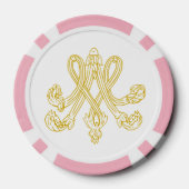 Lot De Jeton De Poker Marie Antoinette Monogram (Verso)