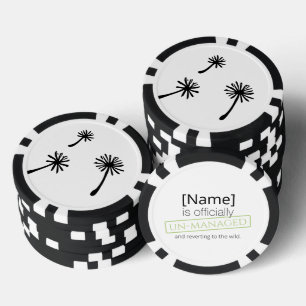 Lot De Jeton De Poker Mauvaise herbe arrive mignon cynique pissenlit Drô