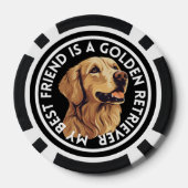 Lot De Jeton De Poker Meilleur ami Golden Retriever (Verso)