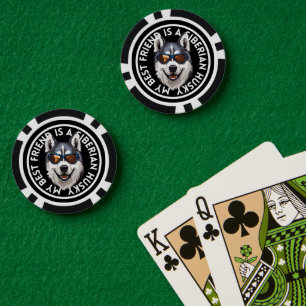 Lot De Jeton De Poker Meilleur ami Siberian Husky