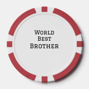 Lot De Jeton De Poker Meilleur frère du monde ajouter un nom texte sport