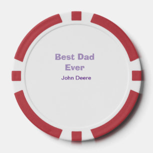 Lot De Jeton De Poker Meilleur papa de tous joyeuse fête des pères nom p