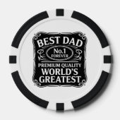 Lot De Jeton De Poker Meilleur papa jamais (Recto)