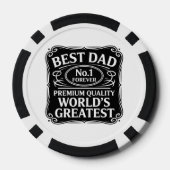 Lot De Jeton De Poker Meilleur papa jamais (Verso)