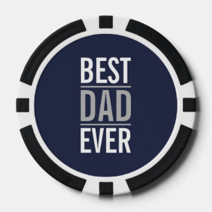 Lot De Jeton De Poker Meilleur papa jamais   Minimaliste moderne