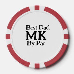 Lot De Jeton De Poker Meilleur papa par monogramme fête des pères rusti 