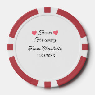 Lot De Jeton De Poker merci d'être venu/venue nom à ajouter par SMS