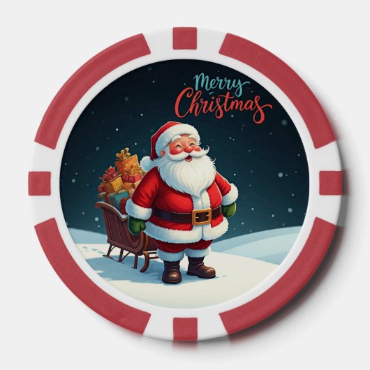 Lot De Jeton De Poker Merry Christmas  (Recto)