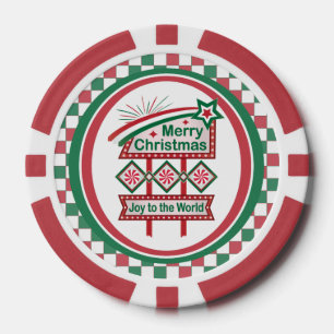 Lot De Jeton De Poker Merry Christmas Retro Marquee - Joy to the World
