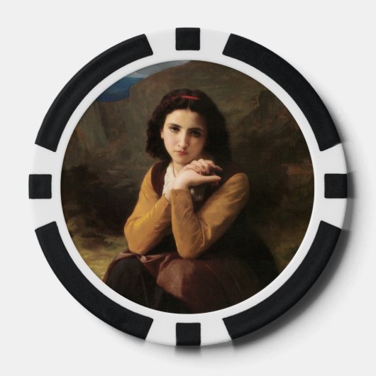 Lot De Jeton De Poker Mignon Innocence d'une adolescente, Bouguereau (Recto)