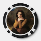 Lot De Jeton De Poker Mignon Innocence d'une adolescente, Bouguereau (Verso)