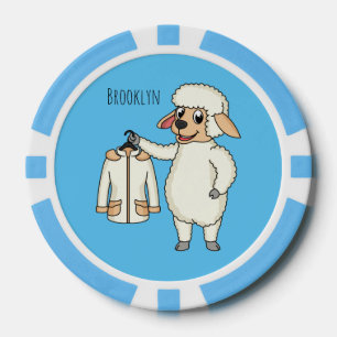 Lot De Jeton De Poker Mignonne brebis avec blouson