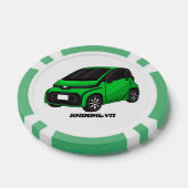 Lot De Jeton De Poker Mignonne micro-voiture verte (Simple)