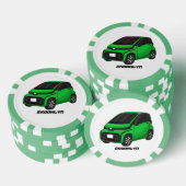 Lot De Jeton De Poker Mignonne micro-voiture verte (Empiler)