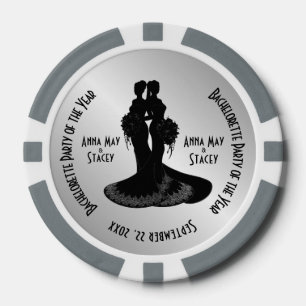 Lot De Jeton De Poker Mme & Mme Bachelorette Party