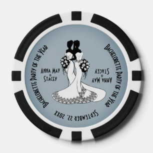 Lot De Jeton De Poker Mme & Mme Bachelorette Party