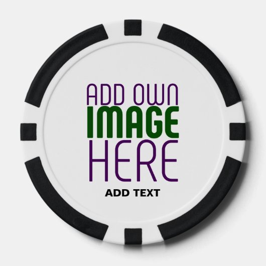 LOT DE JETON DE POKER MODÈLE DE TEXTE D'IMAGE BLANCHE SIMPLE MODERNE (Recto)