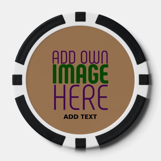 LOT DE JETON DE POKER MODÈLE DE TEXTE D'IMAGE BROWN SIMPLE MODERNE (Recto)