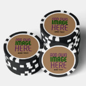 LOT DE JETON DE POKER MODÈLE DE TEXTE D'IMAGE BROWN SIMPLE MODERNE (Empiler)