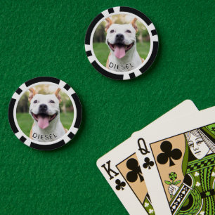 Lot De Jeton De Poker Modèle personnalisé de photo d'animal de compagnie