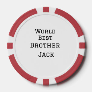 Lot De Jeton De Poker Monde meilleur frère ajouter nom texte sport texte