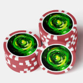 Lot De Jeton De Poker Monde Vert (Empiler)