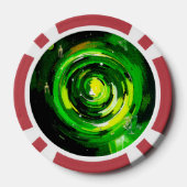 Lot De Jeton De Poker Monde Vert (Verso)