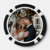 Lot De Jeton De Poker Monogramme de gâteau mariage (Verso)