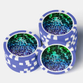 Lot De Jeton De Poker Monogramme de séquence de rayures (Empiler)