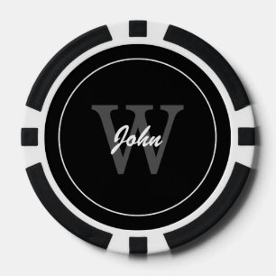 Lot De Jeton De Poker Monogramme d'une lettre
