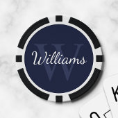 Lot De Jeton De Poker Monogramme et nom personnalisés