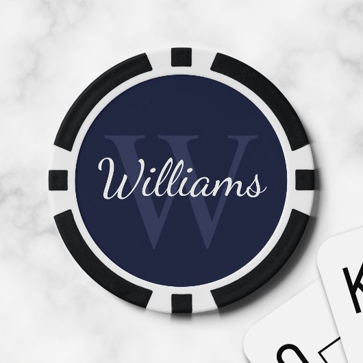 Lot De Jeton De Poker Monogramme et nom personnalisés