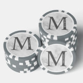 Lot De Jeton De Poker Monogramme et nom personnalisés (Empiler)
