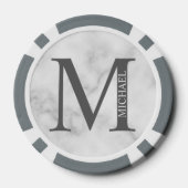 Lot De Jeton De Poker Monogramme et nom personnalisés (Verso)