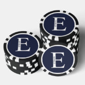 Lot De Jeton De Poker Monogramme et nom personnalisés (Empiler)