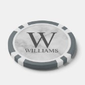 Lot De Jeton De Poker Monogramme et nom personnalisés classiques (Simple)