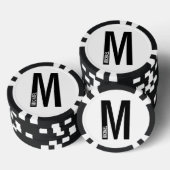 Lot De Jeton De Poker Monogramme et nom personnalisés modernes (Empiler)
