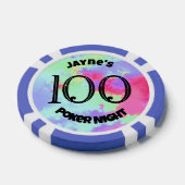 Lot De Jeton De Poker Monogramme personnalisé Splate de peinture arc-en- (Simple)