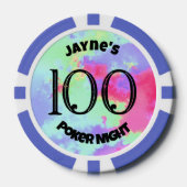 Lot De Jeton De Poker Monogramme personnalisé Splate de peinture arc-en- (Recto)