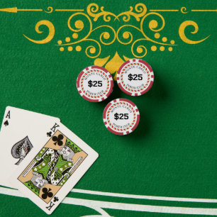 Lot De Jeton De Poker Monte Carlo Lisse Personnalisé $25 14 Grammes