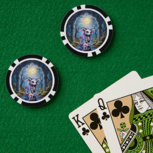 Lot De Jeton De Poker Moonlit Bones – Gardien des Rêves Oubliés.