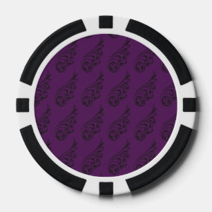 Lot De Jeton De Poker Motif Art nouveau violet