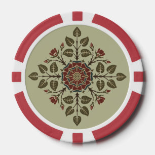 Lot De Jeton De Poker Motif artistique victorien Vintage Audsley Tudor R