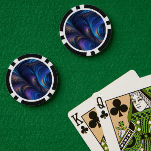 Lot De Jeton De Poker Motif bleu foncé